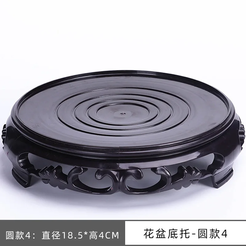 

2pcs Plastic Flower Pot Tray Round Stand With Water Collection For Room Office Plant Display Riser Vase Aquarium