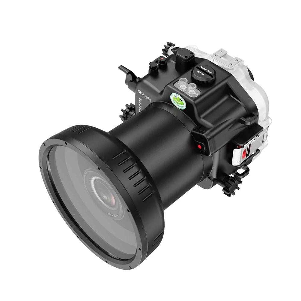 Seafrogs-حافظة حماية للكاميرا مقاومة للماء ، مناسبة لكانون R50 ، عدسة ، الغوص تحت الماء ، التصوير الفوتوغرافي