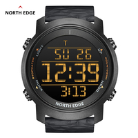 NORTH EDGE Men Digital Watch 50M Waterproof Outdoor Sport Watch Fashion Led Light Stopwatch Wrist Watch Men's Clock