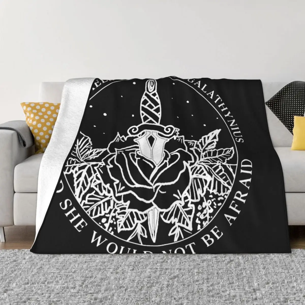 Aelin Galathynius - Throne of Glass Quote Throw Blanket Personalized Gift Loose Soft Plush Plaid Blankets