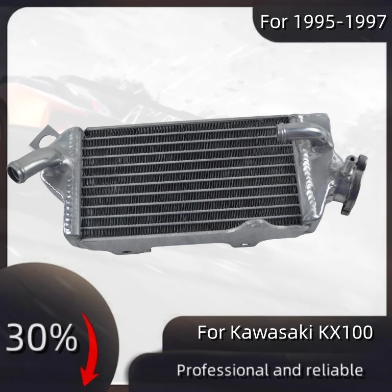 

For 1995-1997 Kawasaki KX100 KX 100 Aluminum Radiator Cooler Cooling Coolant 1995 1996 1997