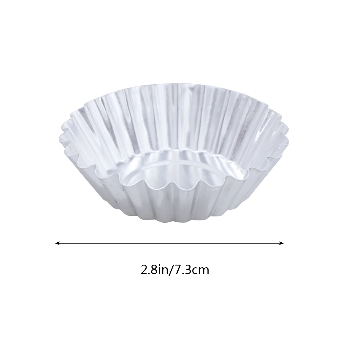 

30 pcs Egg Tarts Mould Tart Mold Baking Cups Silver Aluminum 7x7x2 4cm Nonstick Coating Quick Heat Muffin Tartlets Pan