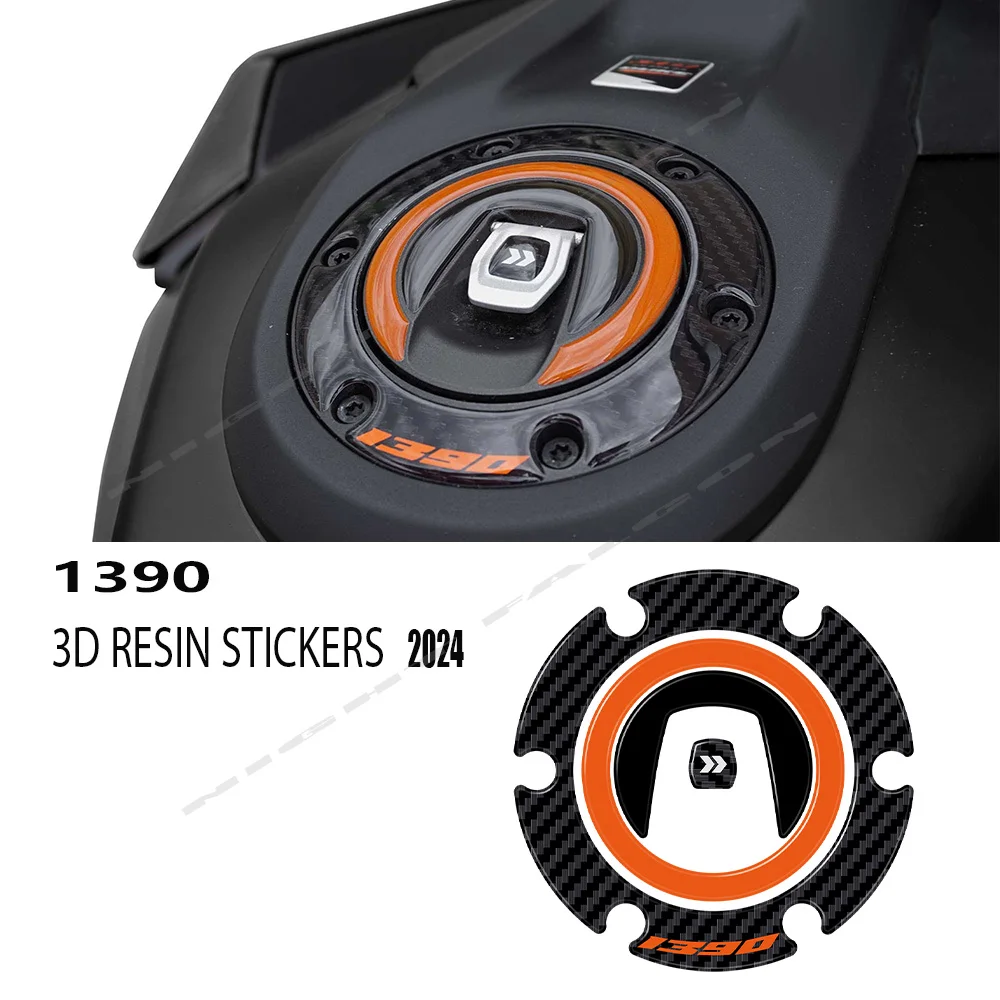 For 1390 Superduke R 1390 Super Duke R 2024 3D Epoxy Resin Sticker Motorcycle Fuel Tank Cap Protection Kit Accessories