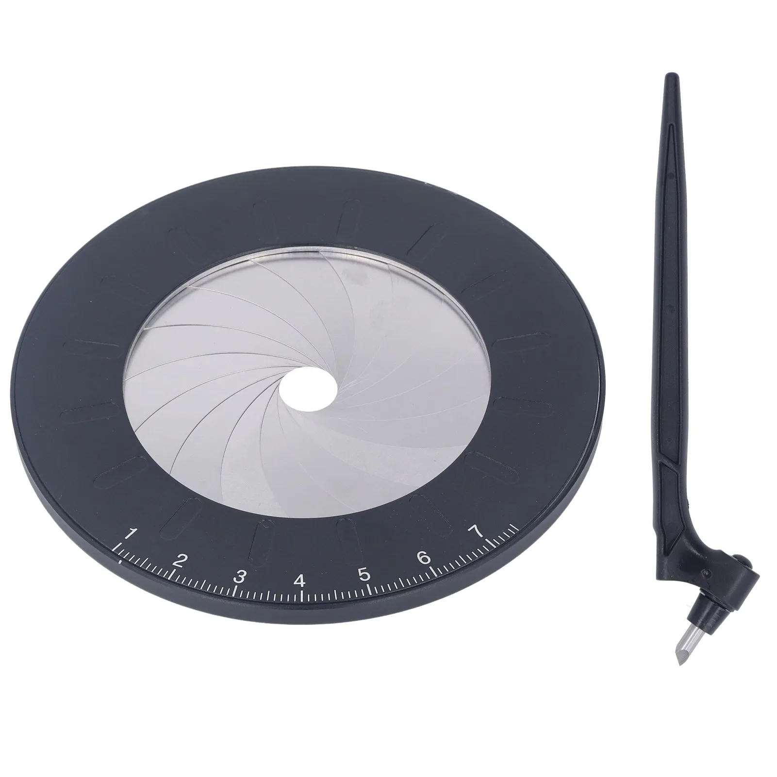 Adjustable  Drawing Tool  Drawing Maker Tool Adjustable Rotatable Round Template Ruler Black with Carving Knife