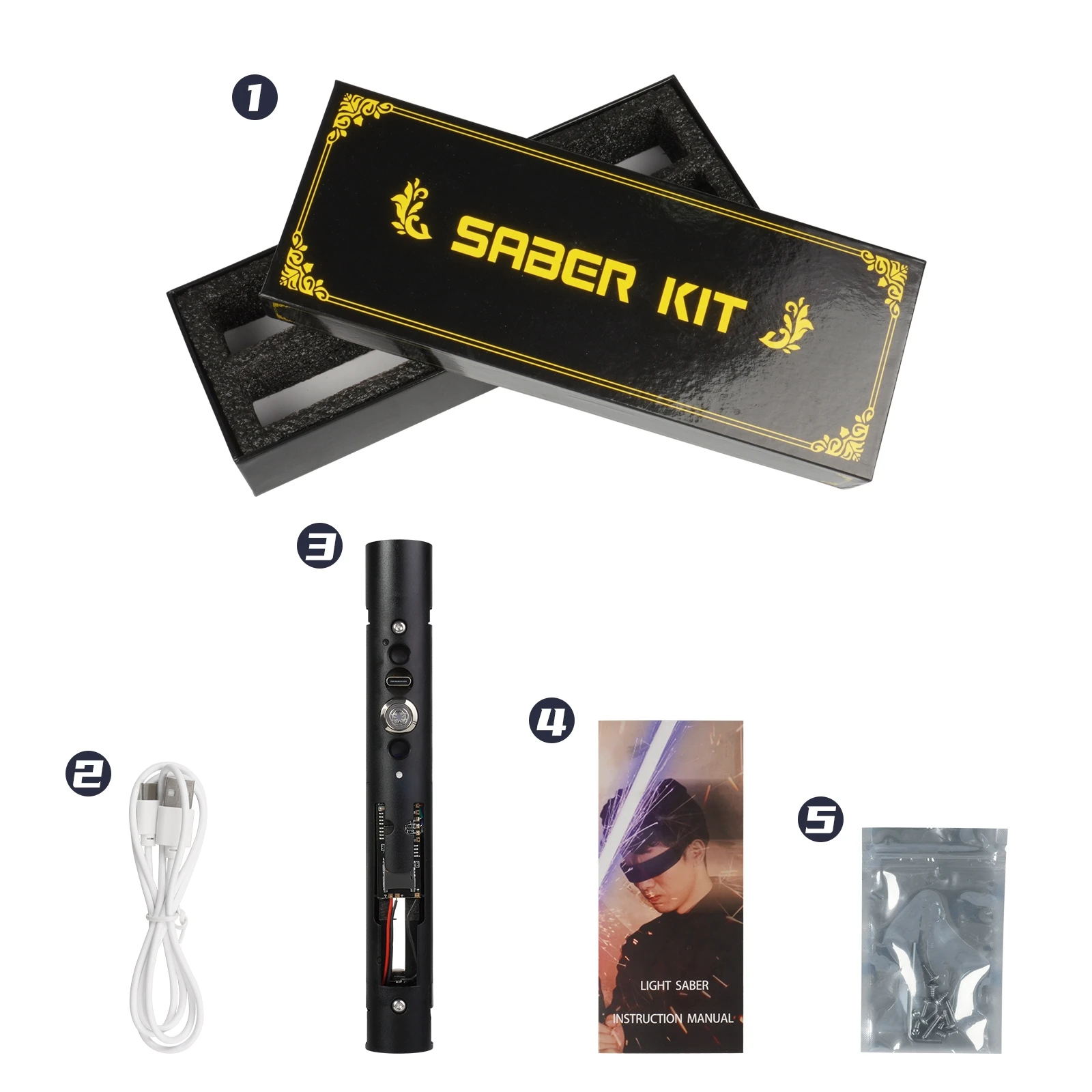 Kit de placa de sonido electrónica Lightsaber RGB 3,0, 16 fuentes de sonido, cambio de Color infinito para Cosplay