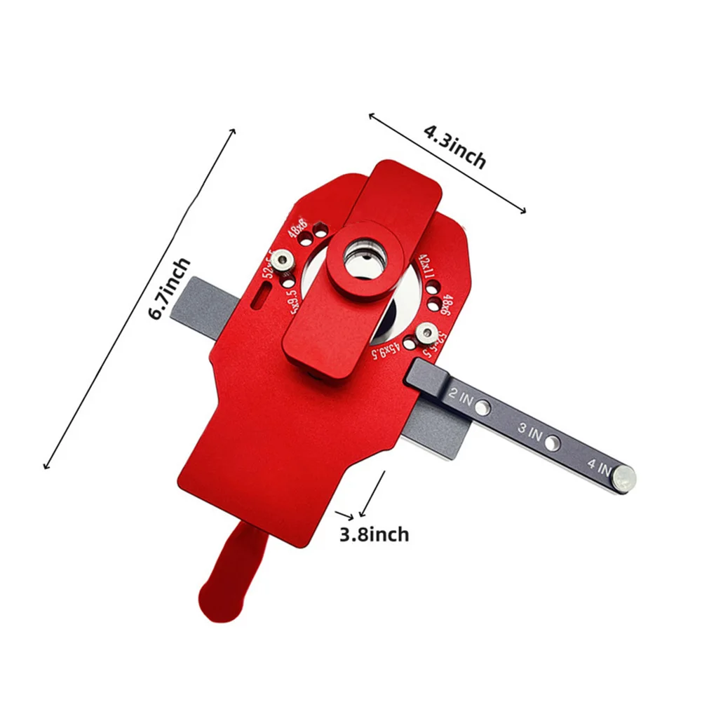 Efficiente maschera per cerniera 2 in 1 per foratura di fori da 35 mm con per bloccaggio rapido per porte di armadi e montaggio di mobili