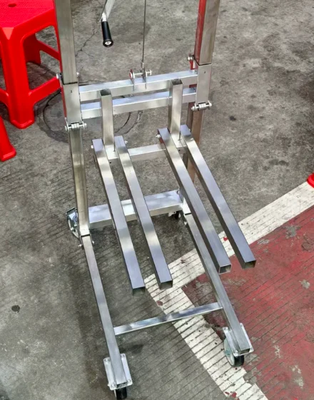 Manual Hydraulic Pallet Stacker Portable Folding Lift Truck for Home Warehouse Cargo Lifting