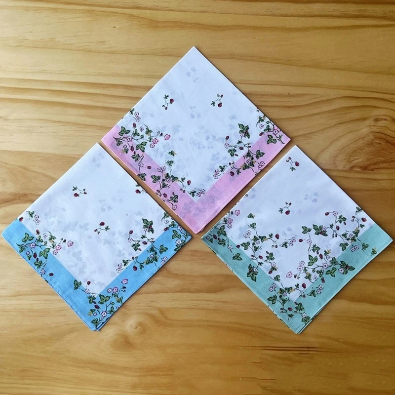 Conjunto lenços absorção, toalha quadrada, cachecol pescoço, impressão flores, pano para limpeza suor, 12