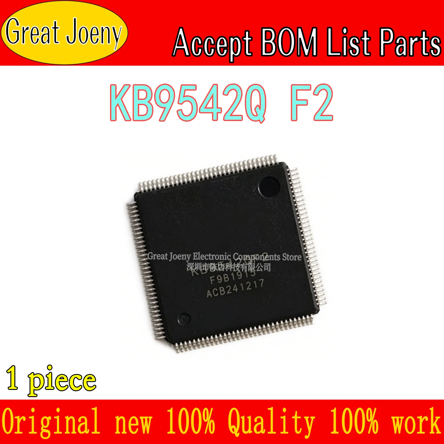 (1piece)100% New KB9542Q F2 KB9542QF2 QFP-128 Chipset Bulk Best Price
