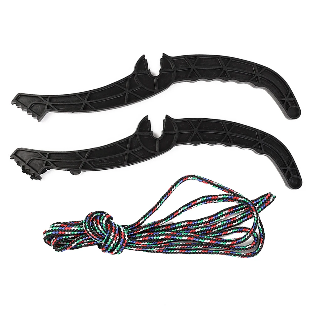 

For Skiing For Outdoor Slopes Black Snowboard Brake Ski Brake With Rope Attachment Ski Accessory Winter Sports Gear