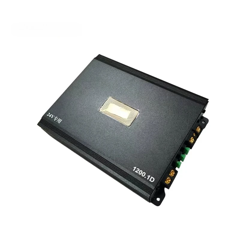 W-1200.1D-24V Wholesale 24V Monoblack RMS power 1200W 1-Channel Class D Car Audio Amplifier Full Range for Car Entertainment