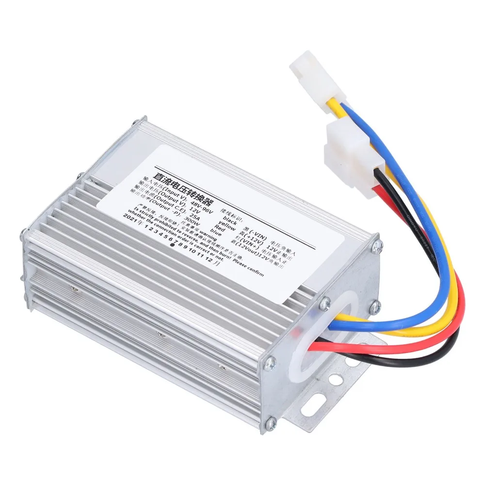 48V-96V Input DC Voltage Converter 300W Power 25A Current Power Supply Transformer Aluminum Alloy Waterproof Design DC Converter