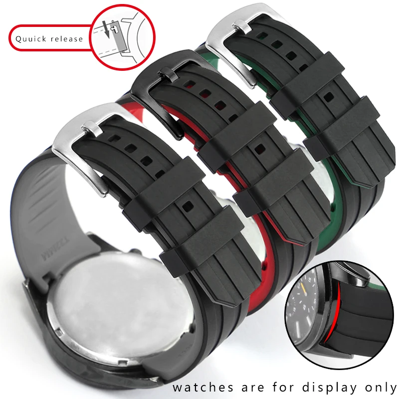 Arc Interface Silicone Strap Men Women Universal Bracelet 20mm 22mm Rubber Watchband Outdoor Sport Wristband