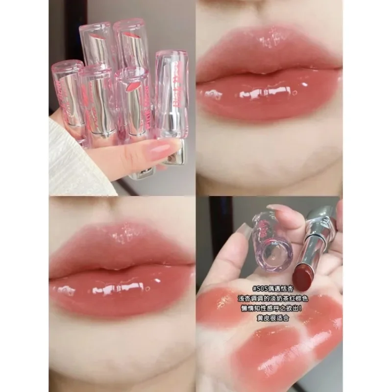 PINKBEAR-Rouge à Lèvres à Base d'Eau, Gloss Hydratant, Mignon, Solide, Jules Glaze, Miroir, Maquillage, miles, Cosmétiques