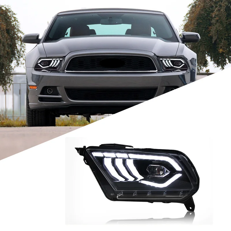 

Suitable for Ford Mustang 2010-2014 headlight assembly Mustang modified LED daytime running lights streamer turn signal