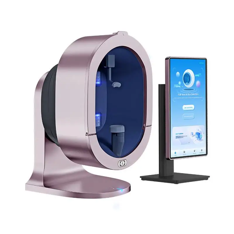 2025 نماذج جديدة AI المهنية الوجه AI ثلاثية الأبعاد كاشف الجلد تشخيص جهاز تحليل مسح الوجه