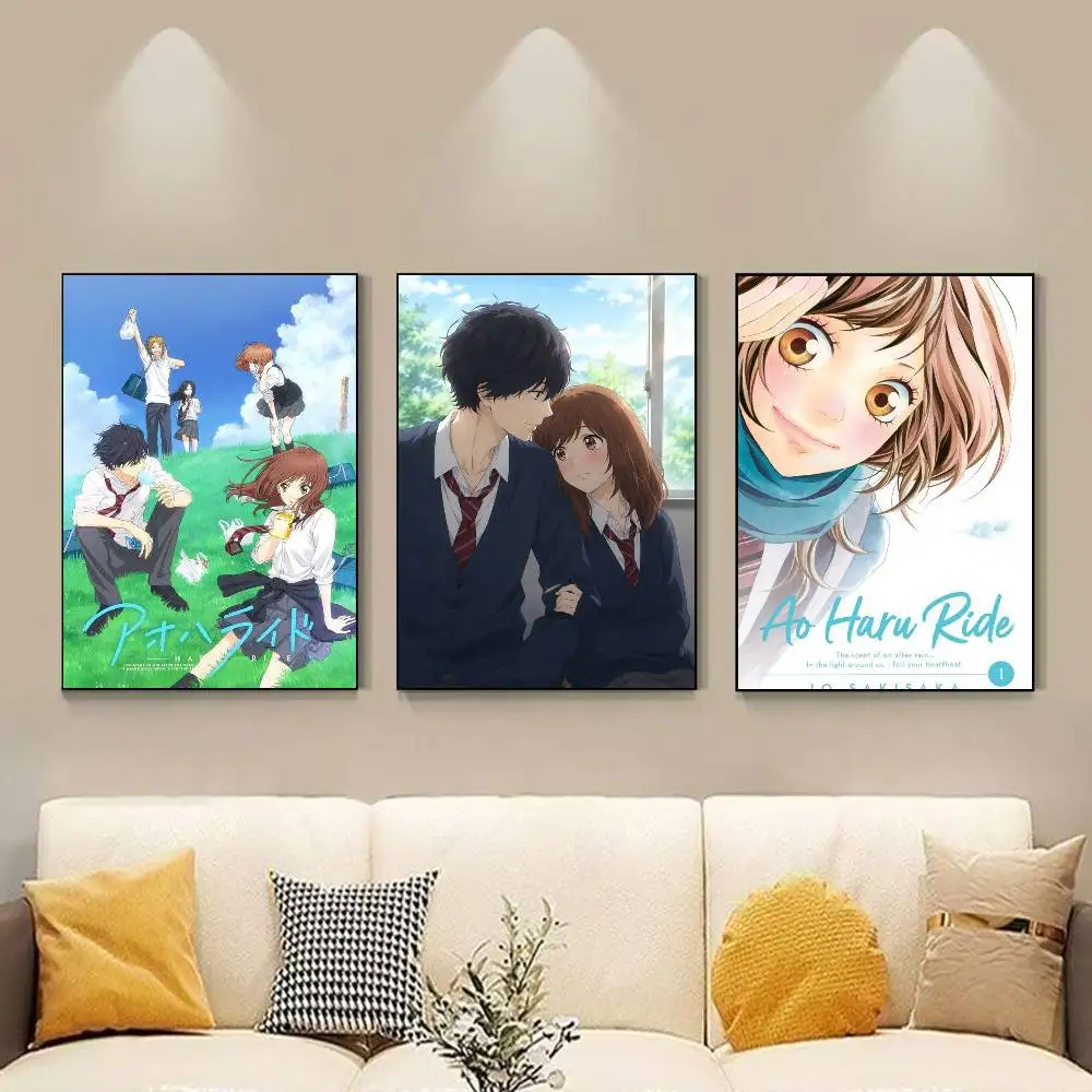 Anime A-Ao Haru Ride Poster Versatile HD Waterproof Wall Art Self-Adhesive Decor for Any Space Ideal Gift