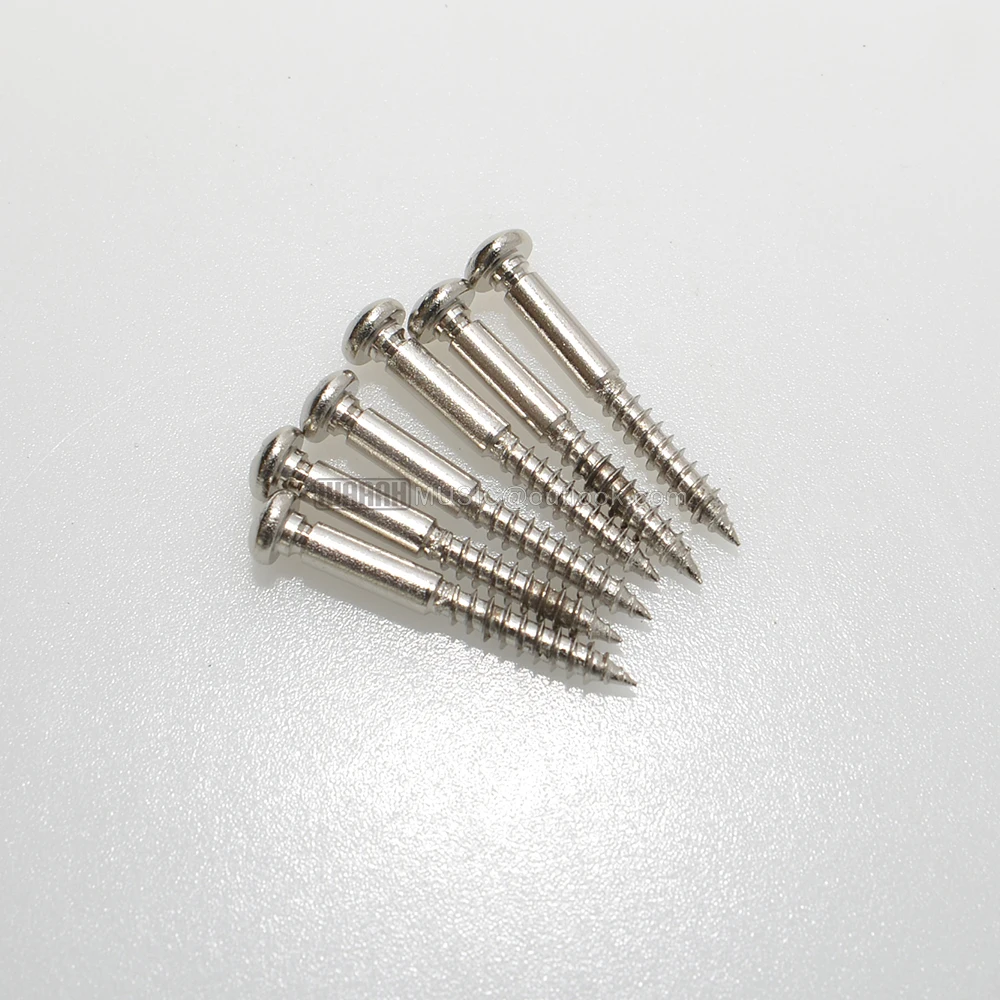 A Set of 6pcs Gutiar Tremolo Bridge Screws for PRS Style Stainless Steel Electric Guitar 32*3.5mm Black Gold Chrome