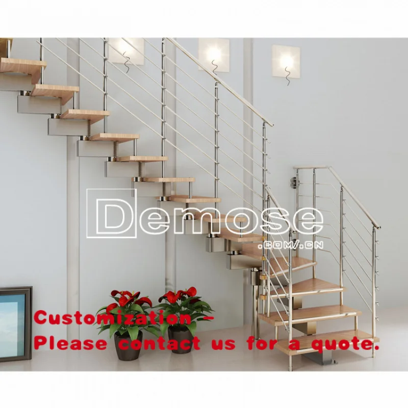 custom.Residential Models of Stairs Second Floor with Wood Tread