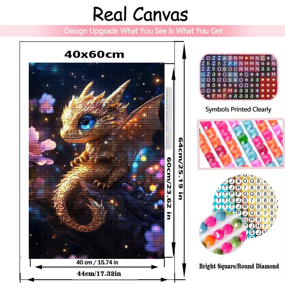 Nova pintura diamante ponto dragão dourado bebê quadrado completo 5d diy diamante bordado mosaico conjunto artesanato decoração para casa presente