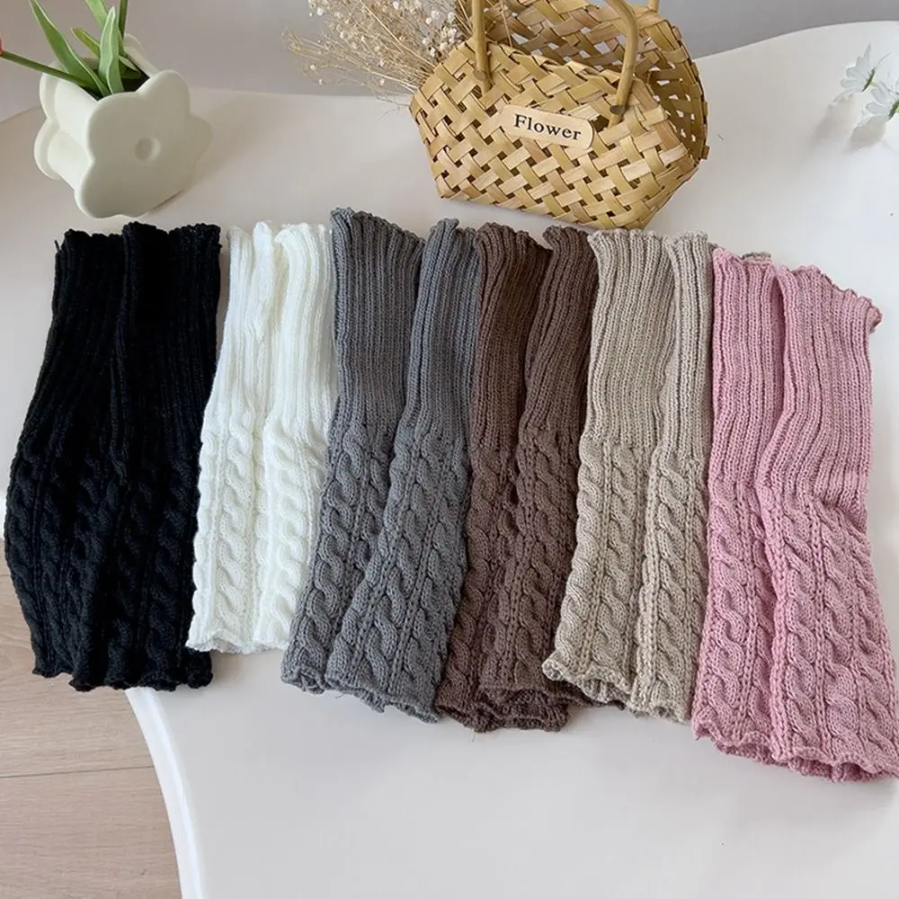 Cute Japanese Style Children's Twist Leg Warmers Harajuku JK Leg Socks Foot Cover Pile Socks Knitted Leg Cover Baby