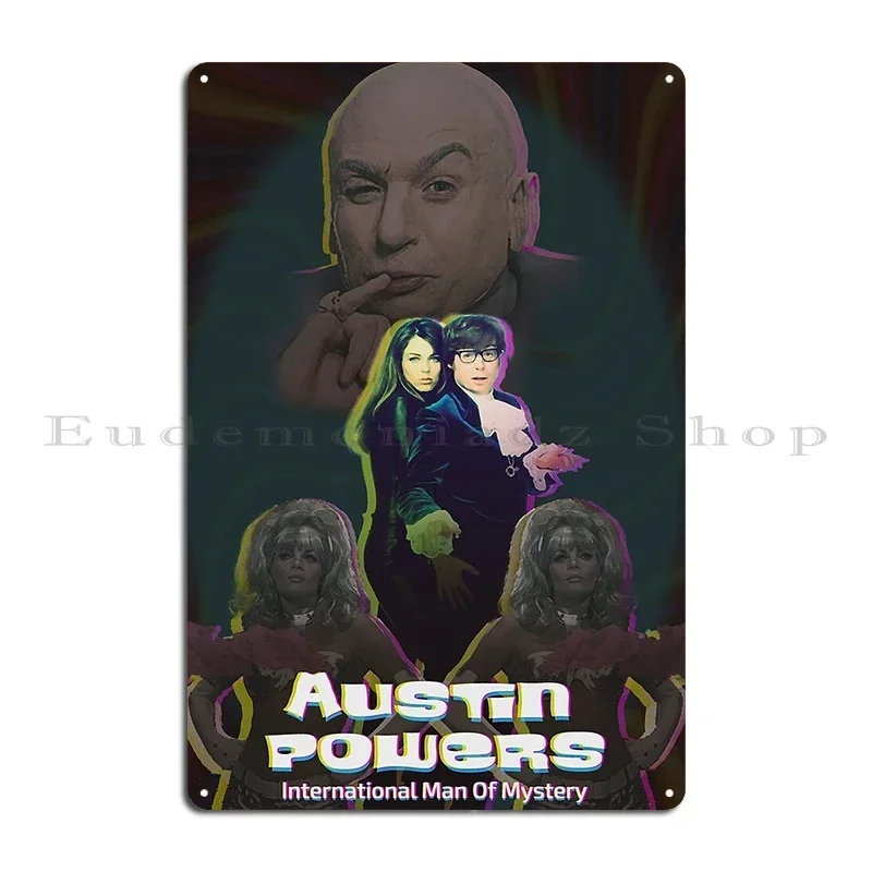 Austin Powers Yeah Baby International Man of Mystery Alternative Movie Poster Metal Plaques Funny Wall Cave Tin Sign Poster