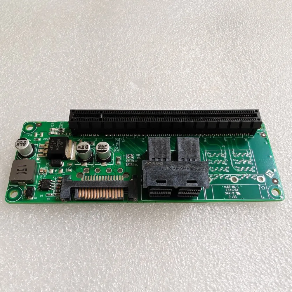 

2 Port SFF-8643 to PCIe x16 Slot Adapter 2*SFF-8643+15 PIN Power Socket