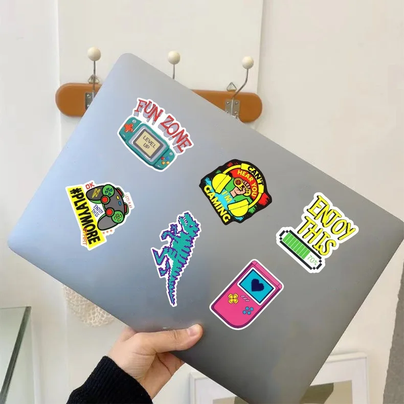 50Pcs Fashion Game Pad Cartoon Stickers Gift for Skateboard Laptop Diary Skateboard Car Motorcycle Helmet Cool Sticker Toy