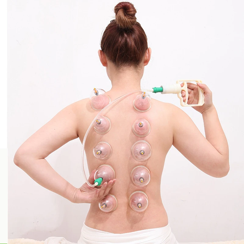 12 Pcs Arabic Vacuum Cupping Massage Cans Massager Health Cupping Set Monitors Product Cans Opener Pull Vacuum Cupping Massage