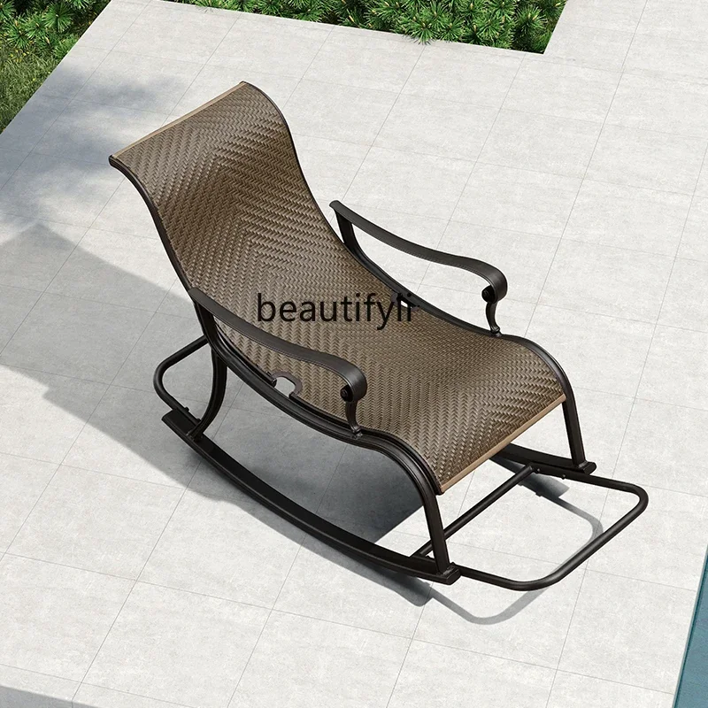 

Adult recliner summer elderly living room balcony household lazy rattan, carefree recliner