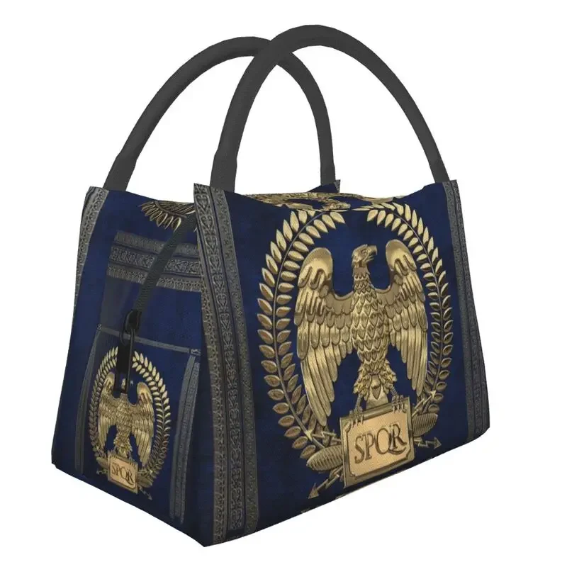 

Roman Empire Gold Imperial Eagle Insulated Lunch Bags for School Office Rome SPQR Resuable Cooler Thermal Bento Box Women