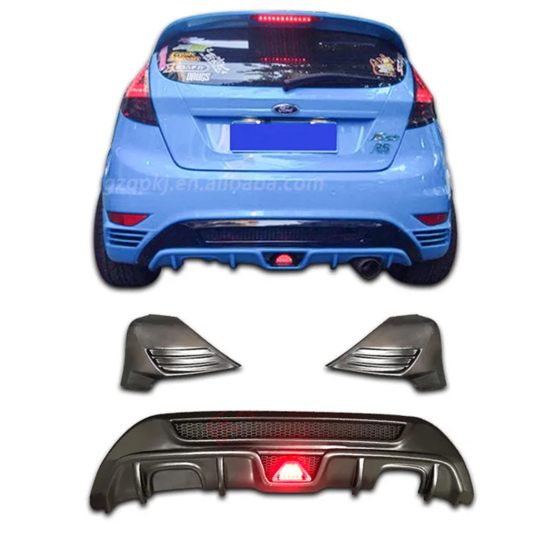 

Rear spoiler diffuser With lamp From 2009 to 2016 ford fiesta Rear bumper Rear spoiler body kit