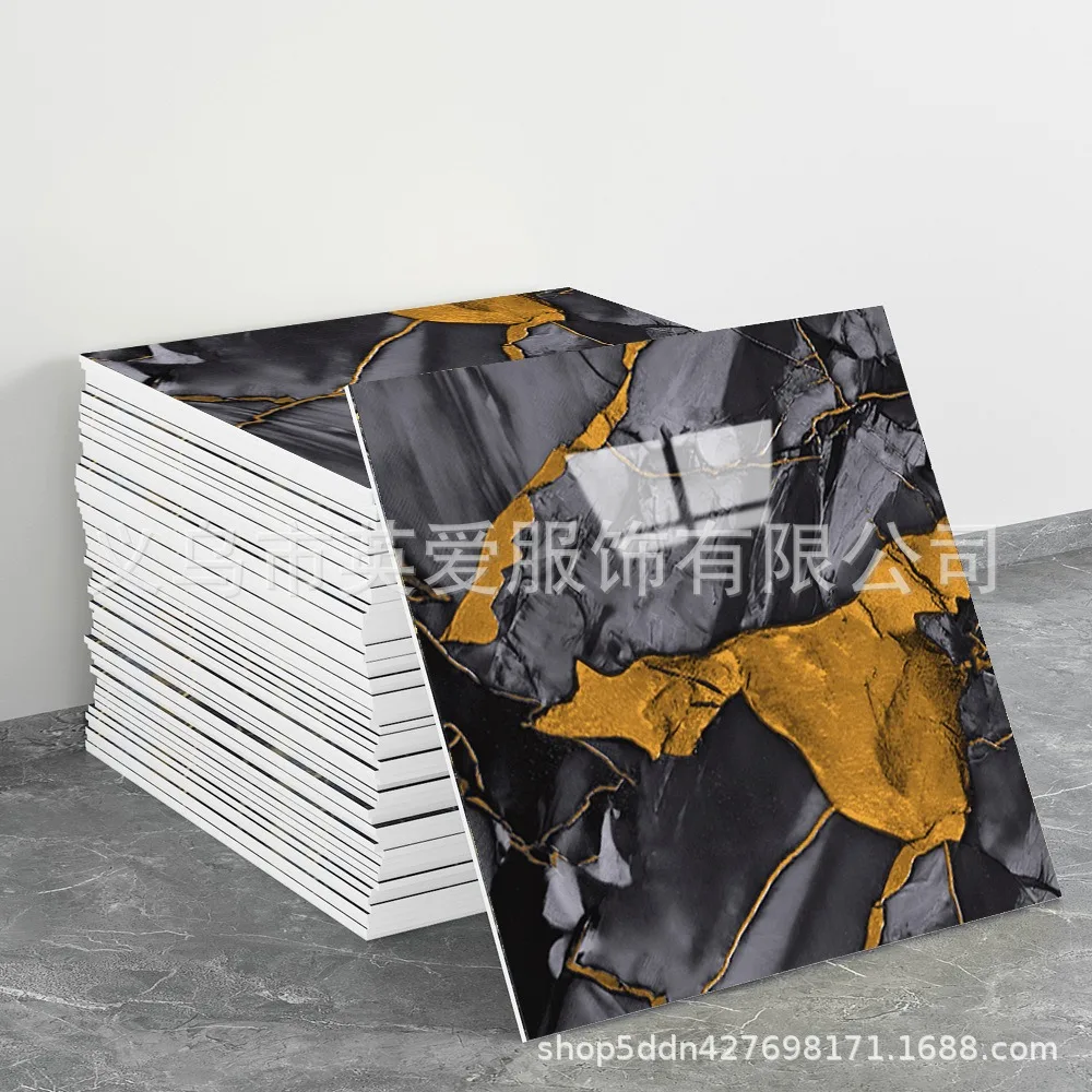 Self-Adhesive Wall Tiles 30cm x 30cm 12-Sheet - Waterproof Moisture Proof PVC Stickers for Shower, Backsplash (Home Renovator)