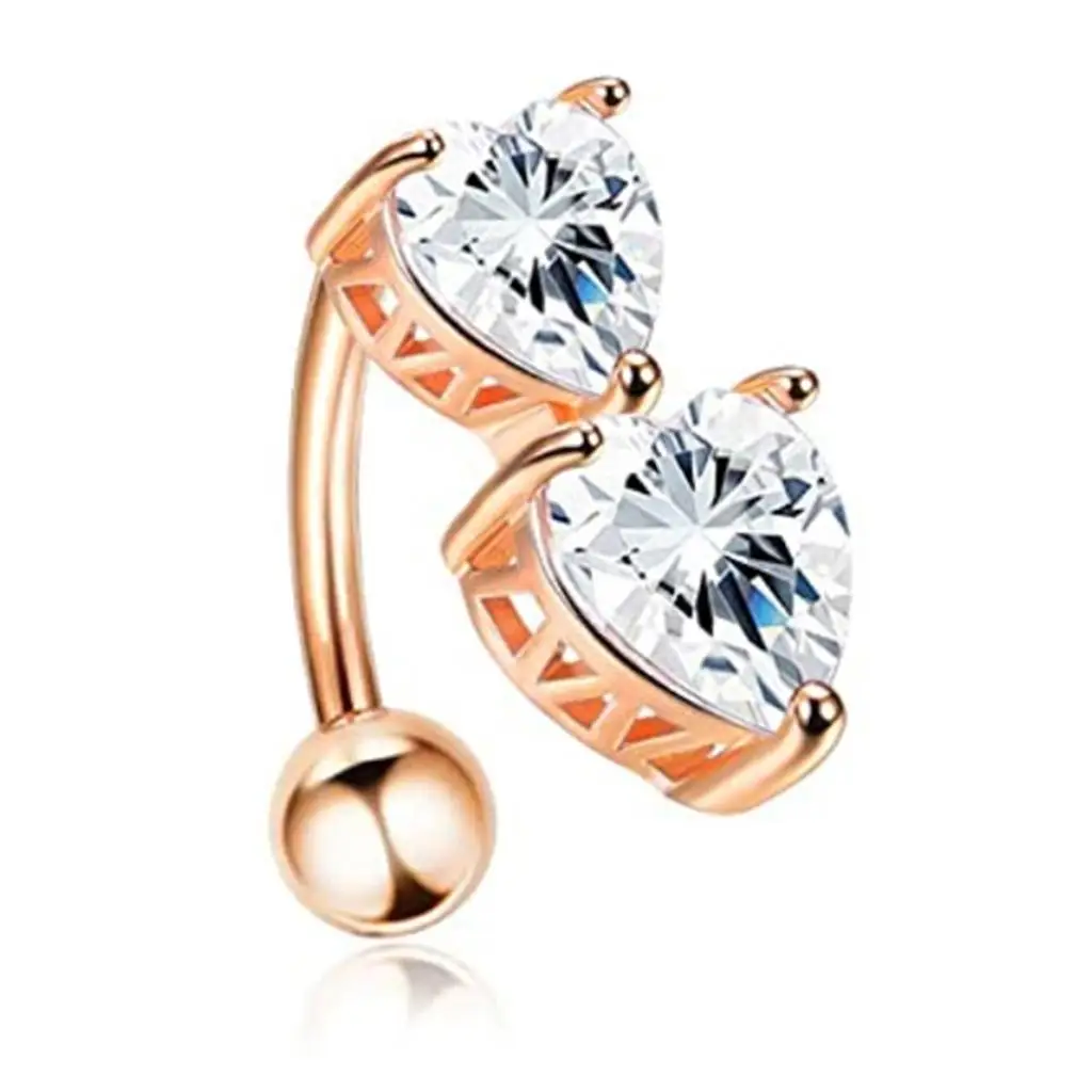 Bottle Rings Cubic Zirconia Steel 10mm CZ Body Jewelry Steel Dangle Barbell Barbells Kit for Women