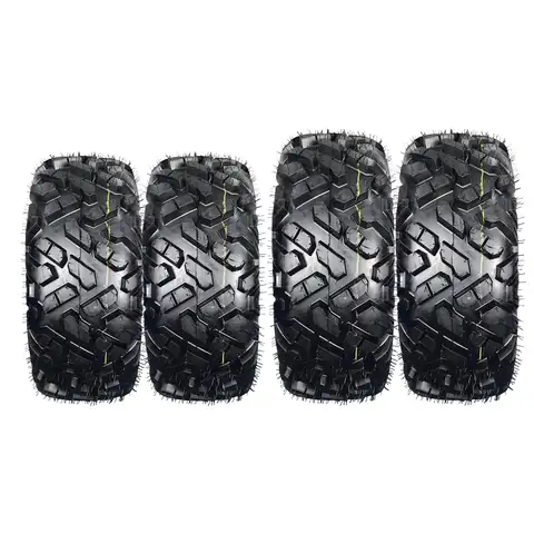 Set of 4 ATV/UTV Tires – AT25x8-12 (Front) & AT25x10-12 (Rear), 6PR, 12" Wheels, Replacement Tire Set