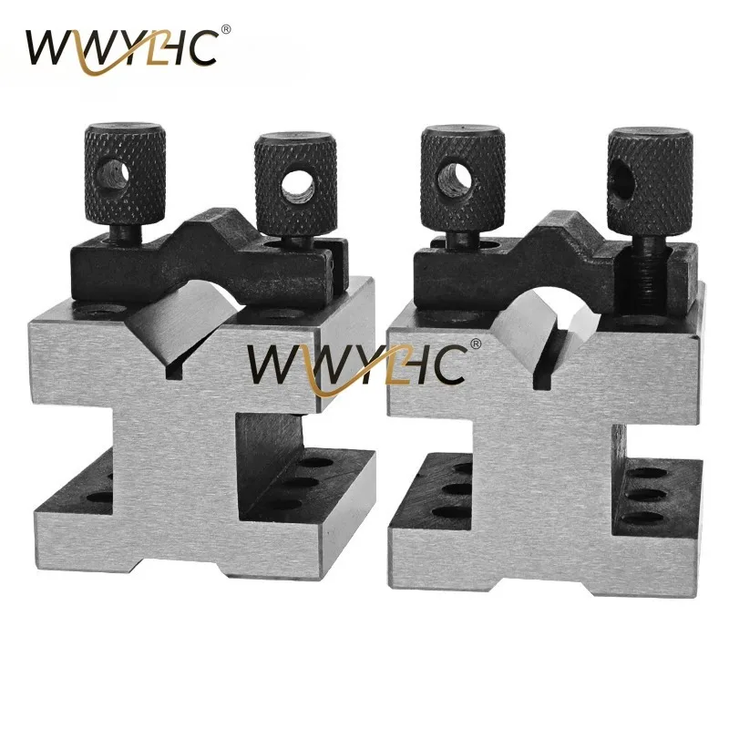High Precision Steel V-Block, V-Type Fixture for Marking & Measuring, Equal Height Support Stand