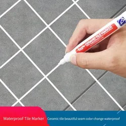 Cerâmica Wall Grout Restorer Pen, Repair Marker, Filler Pen para Restaurar Azulejo, Chão, Banheiros, Cozinha, Branco