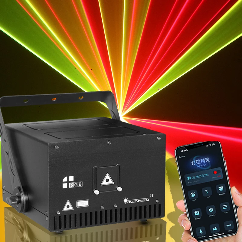 

Professional Disco Laser Light, Cinderella, Wedding Event, 3D Laser Projector for Bar and Club, ILDA, DMX512, 5W, 40KPPS