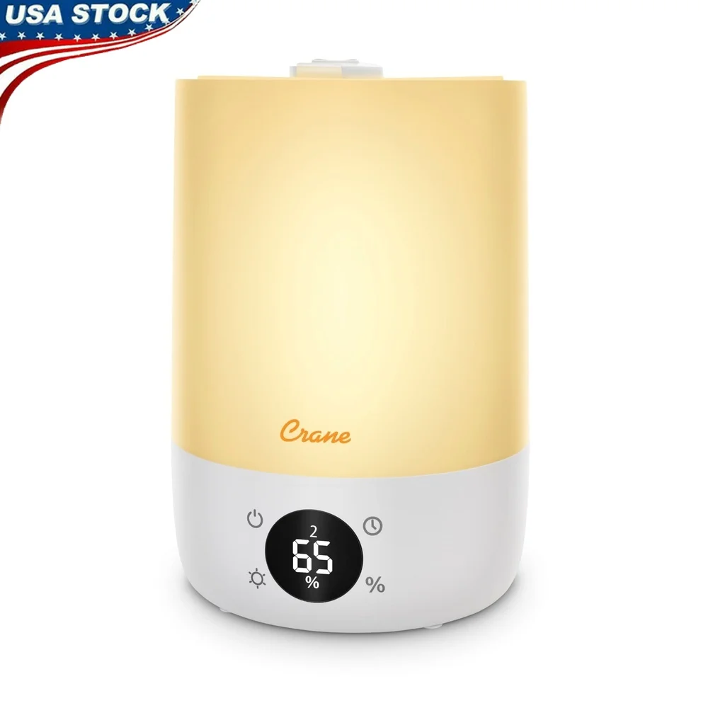 

Увлажнитель с прохладным туманом сверху, 1,2 галлона с поддержкой сна, диффузор эфирного масла, 7 вариантов цвета, насадка для ароматерапии на 360 градусов