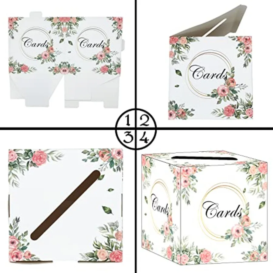الوردي الأزهار علبة كرتون الأزهار هدية حامل الصندوق لحفل الزفاف استحمام الطفل الزفاف دش حفلة عيد ميلاد لصالح الجدول محور D