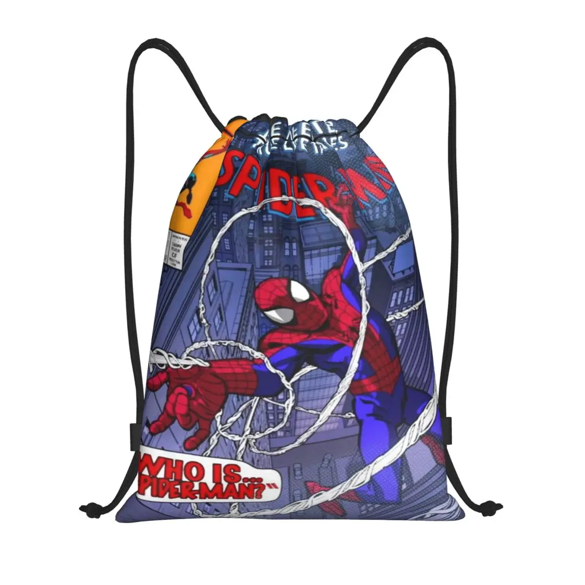 

Сумка на шнурке Marvel, рюкзак-мешок на шнурке с изображением Человека-паука, регулируемый рюкзак-мешок на шнурке, сумка для хранения вещей в стиле Мстителей