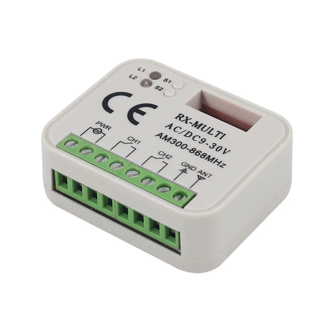Ricevitore multifrequenza, compatibile con 300MHZ-868mhz, 300MHz, 310MHz, 315MHz, 318MHz, 390MHz, 433,4 MHZ, 433MHz, 433,92mhz, 868MHz, 868,8mhz codice di rotolamento, codice fisso, codice di apprendimento