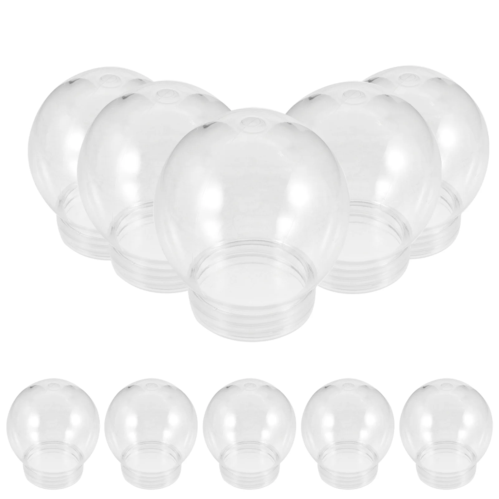 

10 Pcs DIY Transparent Plastic Water Ball Snowball with Screw Cap 10pcs (300ml Cap) Empty Globes Lightbulb Round Liquid Clear