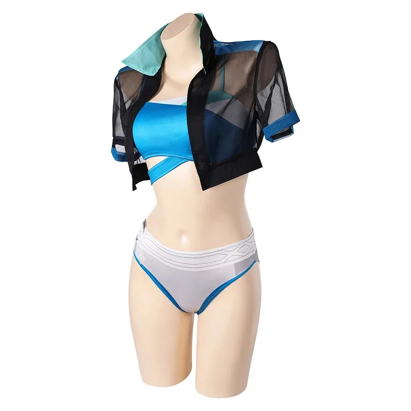 

asdh8@Luna Snow Cosplay Women Fantasy Swimsuit Game Rivals Costume Disguise Swimwear Outfits for Female Girls Halloween Carnival