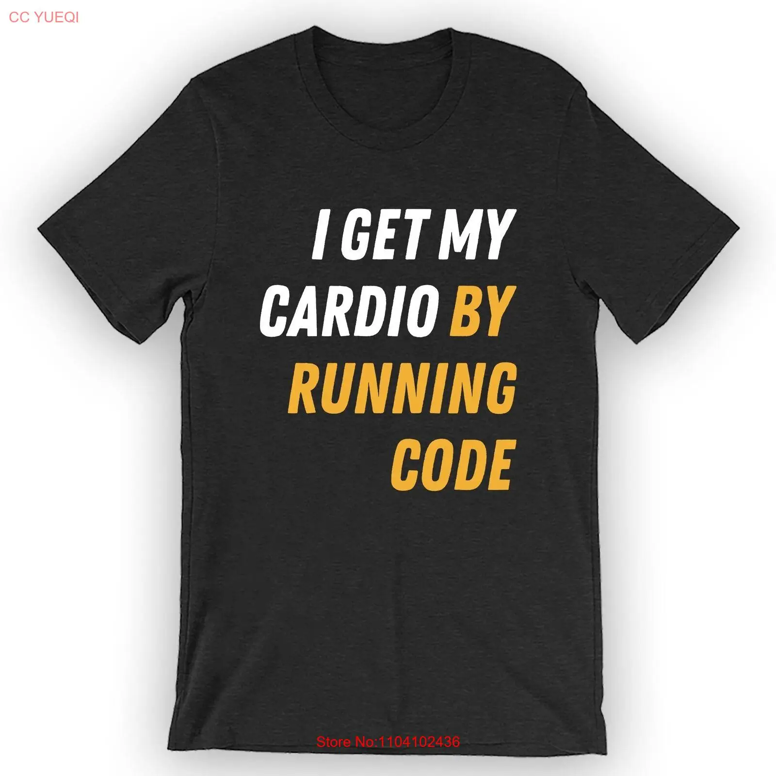 

Футболка унисекс «I Get My Cardio By Running Code», футболка с компьютерной наукой