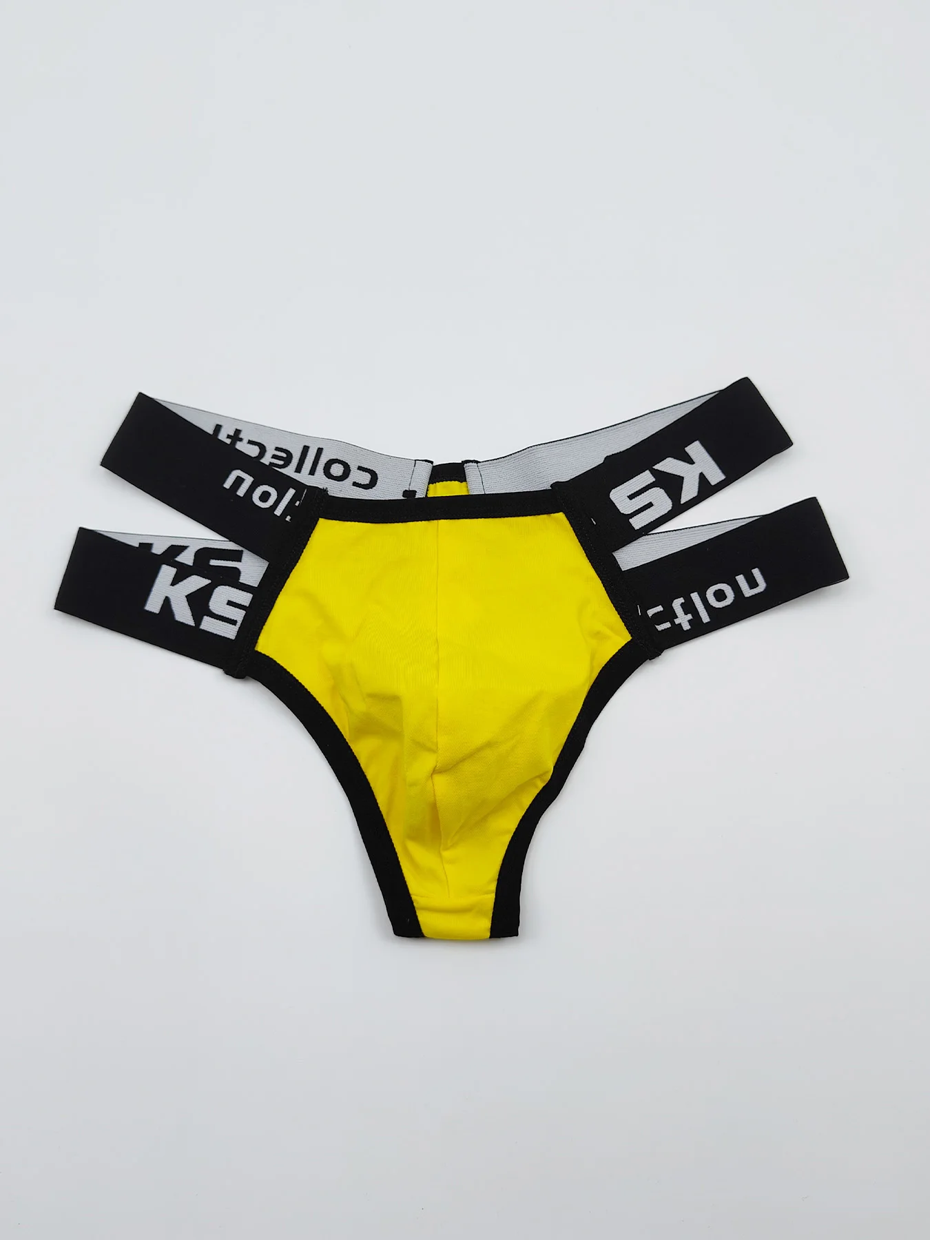 

Men's Cotton T-back Panties Breathable Underwear Low Waist U-convex Pouch Thongs G-string