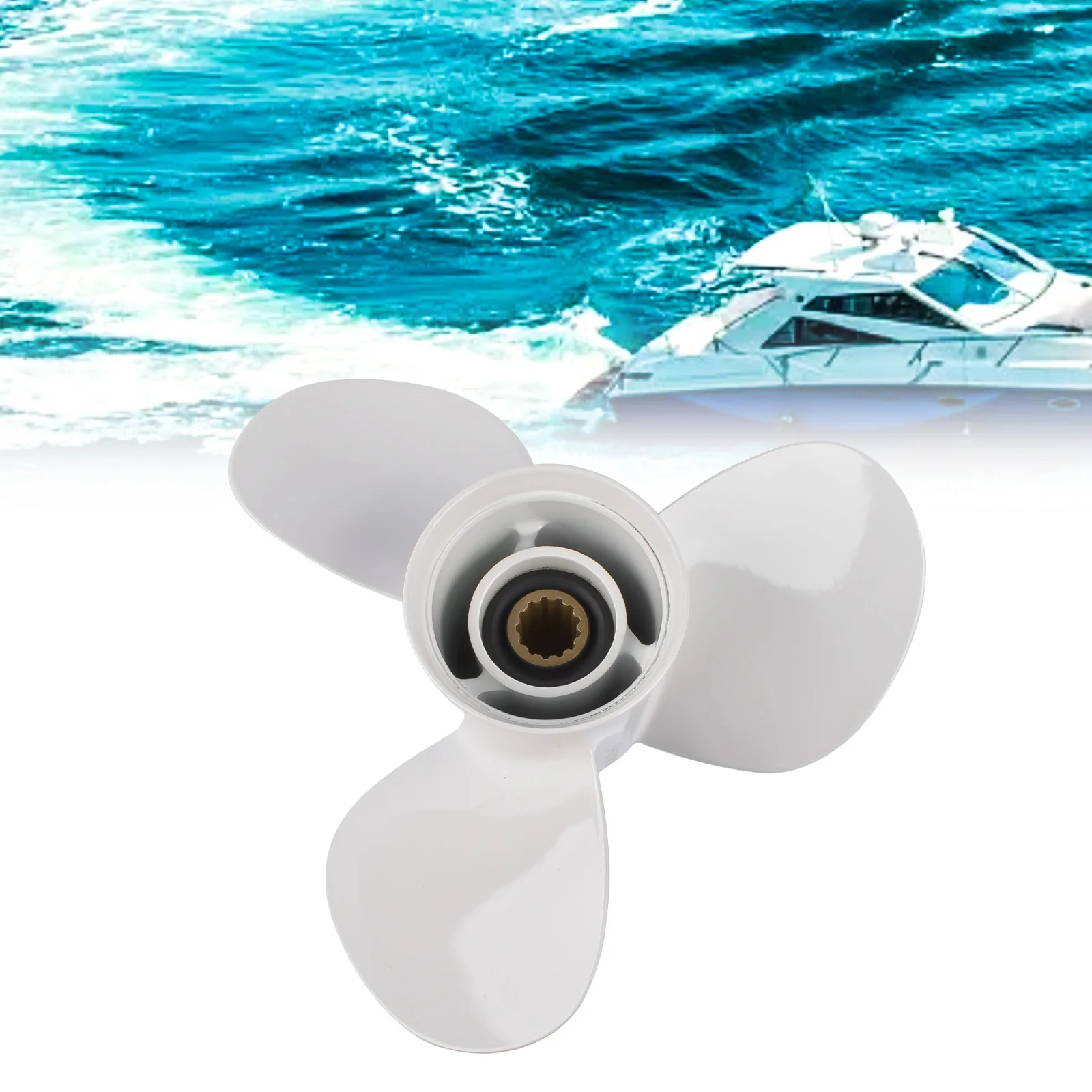 AP02 Boat Engine Aluminum Alloy Propeller 11 1/8X13-G For Yamaha 30 40 50 60hp Motors