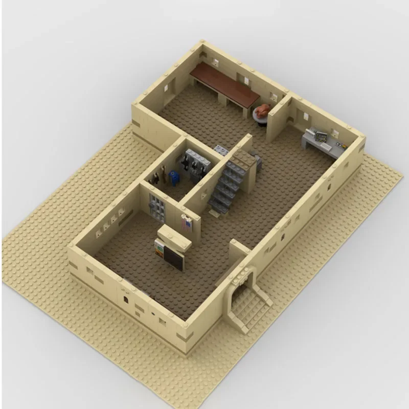 Pianeta Film Moc Building Block Modello di scena Tatooine Modulo di costruzione a doppio strato Blocchi di costruzione Regalo per bambini Giocattolo Set fai da te