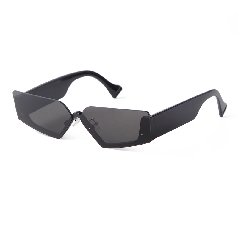 

LAURINNY Rectangle Half-rim Sunglasses Women Men Retro Fashion Sun Glasses Anti UV Wind-proof Dust-proof UV400 Eyewear