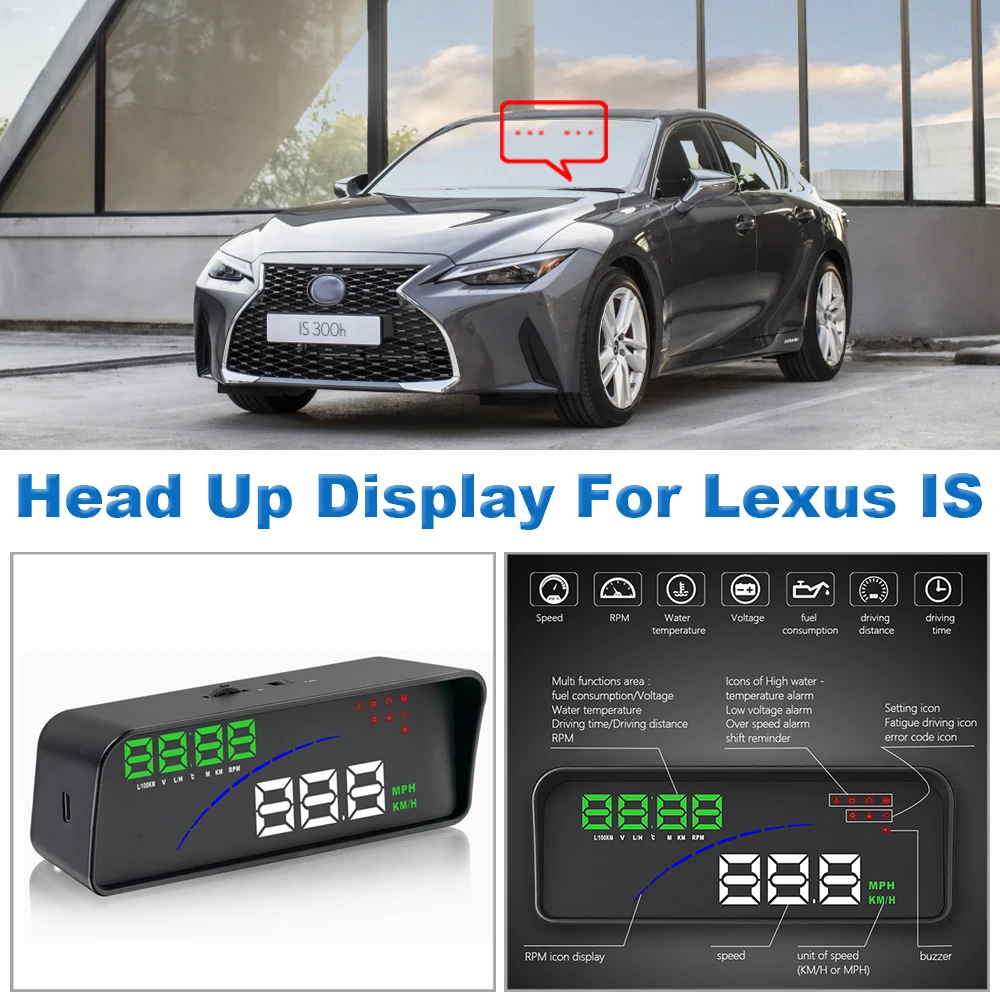 

For Lexus IS 200/250/300/300h/350 IS200/IS250/IS300/IS300h/IS350 XE20/XE30 2005-2020 HUD Head Up Display Car Accessories